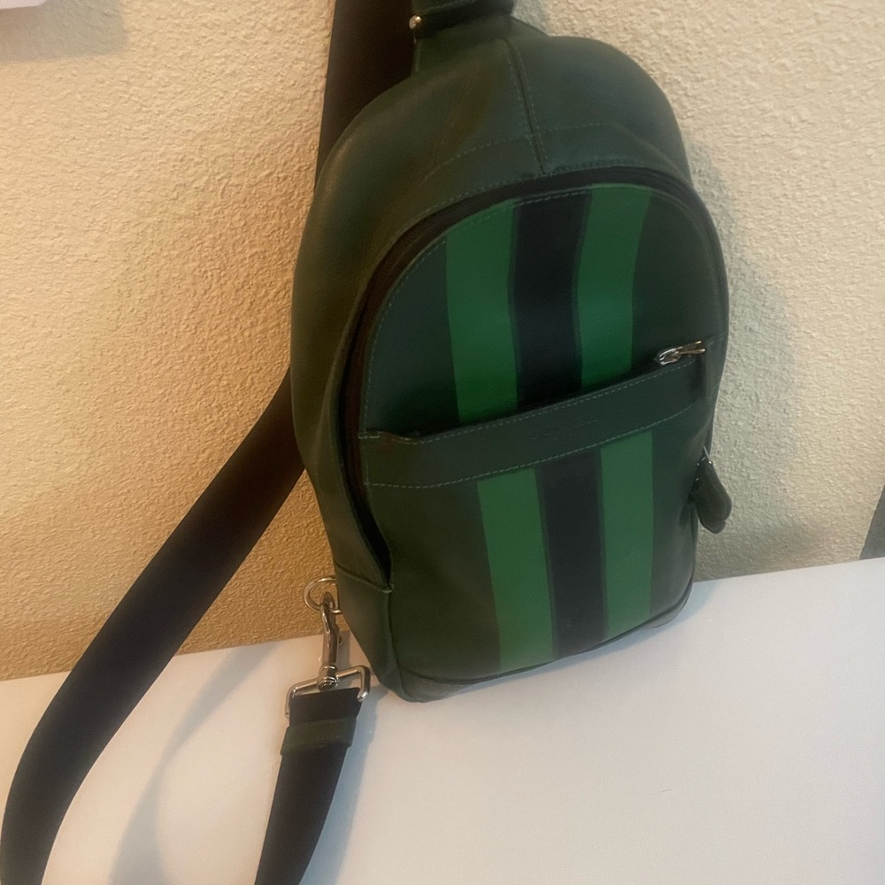 Palm/Pine/Black Unisex Coach Crossbody Bag - Picture 3 of 11